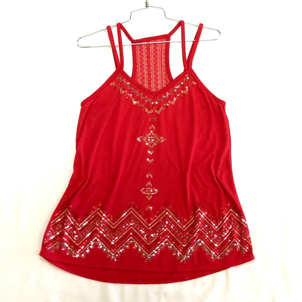 Sequin Racer-Back Cami